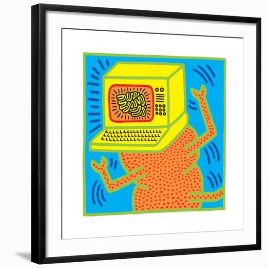 Untitled Pop Art-Keith Haring-Framed Giclee Print