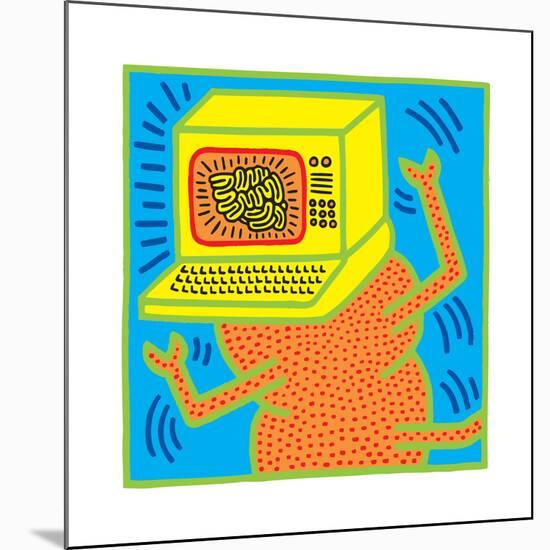 Untitled Pop Art-Keith Haring-Mounted Giclee Print