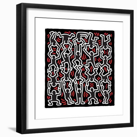 Untitled Pop Art-Keith Haring-Framed Premium Giclee Print