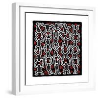 Untitled Pop Art-Keith Haring-Framed Giclee Print