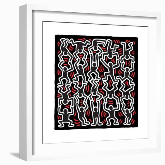 Untitled Pop Art-Keith Haring-Framed Giclee Print