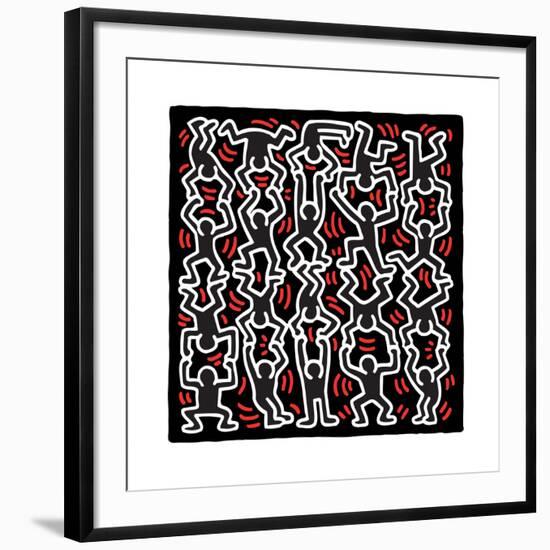 Untitled Pop Art-Keith Haring-Framed Giclee Print