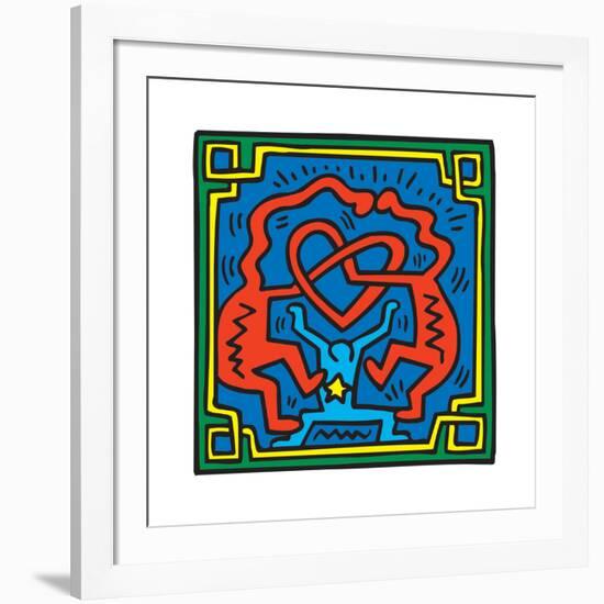 Untitled Pop Art-Keith Haring-Framed Giclee Print