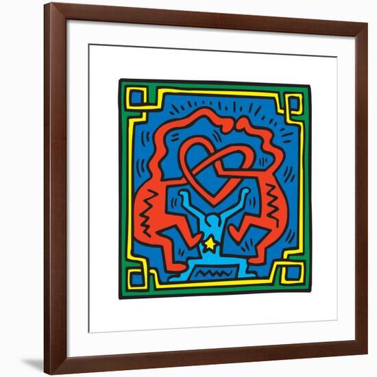 Untitled Pop Art-Keith Haring-Framed Giclee Print