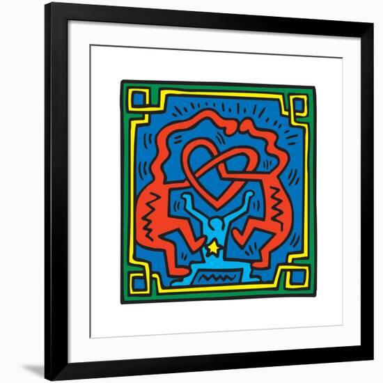 Untitled Pop Art-Keith Haring-Framed Giclee Print