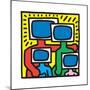 Untitled Pop Art-Keith Haring-Mounted Premium Giclee Print