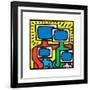 Untitled Pop Art-Keith Haring-Framed Premium Giclee Print