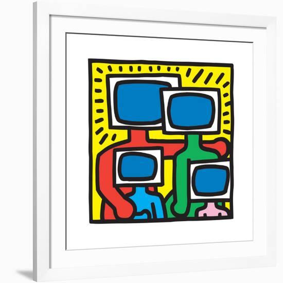 Untitled Pop Art-Keith Haring-Framed Giclee Print