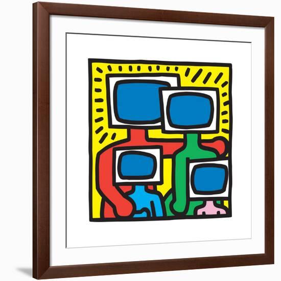 Untitled Pop Art-Keith Haring-Framed Giclee Print