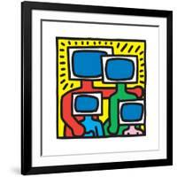 Untitled Pop Art-Keith Haring-Framed Giclee Print