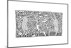 Untitled Pop Art-Keith Haring-Mounted Giclee Print