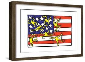 Untitled Pop Art-Keith Haring-Framed Giclee Print