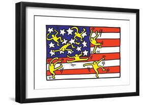 Untitled Pop Art-Keith Haring-Framed Giclee Print