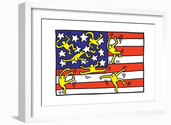 Untitled Pop Art-Keith Haring-Framed Giclee Print