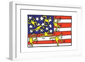 Untitled Pop Art-Keith Haring-Framed Giclee Print