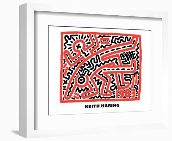 Untitled Pop Art-Keith Haring-Framed Giclee Print