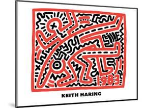 Untitled Pop Art-Keith Haring-Mounted Giclee Print