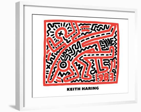 Untitled Pop Art-Keith Haring-Framed Giclee Print