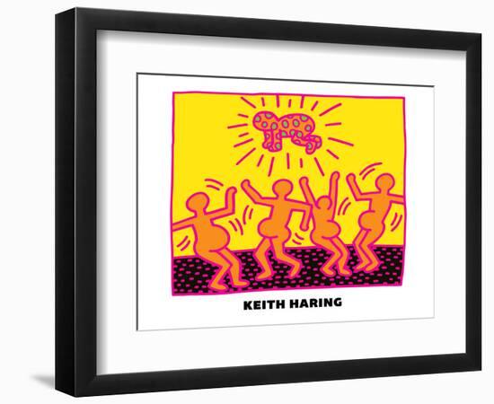 Untitled Pop Art-Keith Haring-Framed Premium Giclee Print