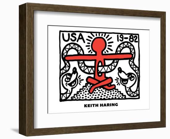 Untitled Pop Art-Keith Haring-Framed Giclee Print