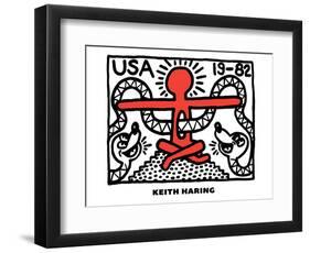 Untitled Pop Art-Keith Haring-Framed Giclee Print