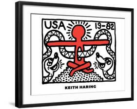 Untitled Pop Art-Keith Haring-Framed Giclee Print