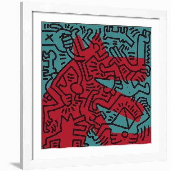 Untitled Pop Art-Keith Haring-Framed Giclee Print