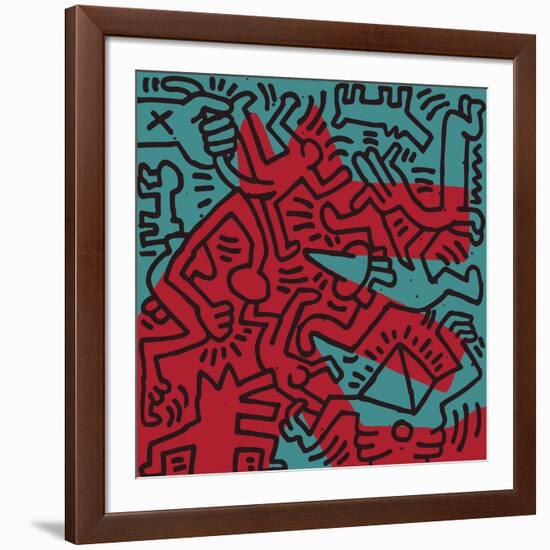 Untitled Pop Art-Keith Haring-Framed Giclee Print