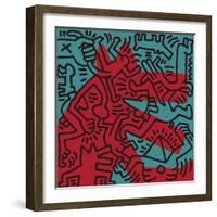 Untitled Pop Art-Keith Haring-Framed Giclee Print