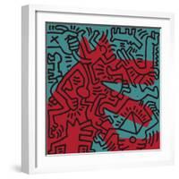 Untitled Pop Art-Keith Haring-Framed Giclee Print