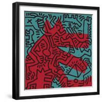 Untitled Pop Art-Keith Haring-Framed Giclee Print