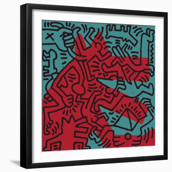 Untitled Pop Art-Keith Haring-Framed Giclee Print