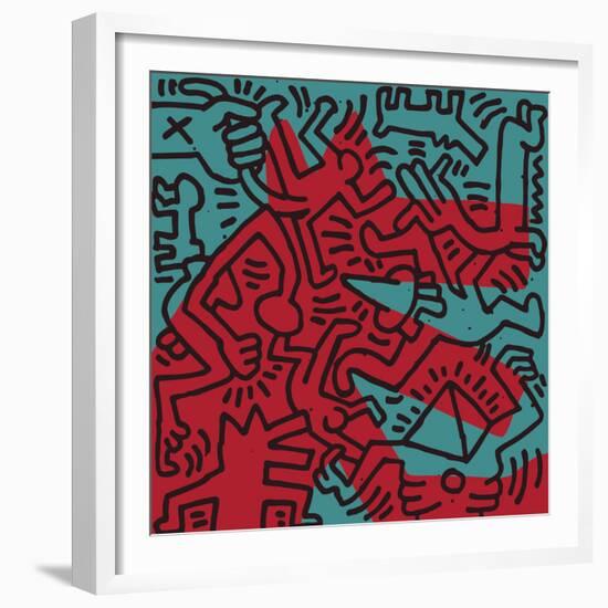 Untitled Pop Art-Keith Haring-Framed Giclee Print