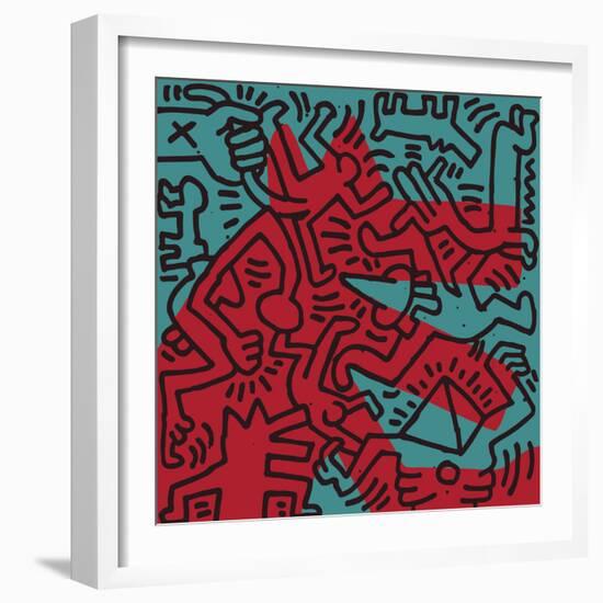 Untitled Pop Art-Keith Haring-Framed Premium Giclee Print