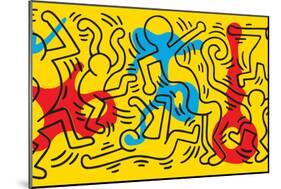 Untitled Pop Art-Keith Haring-Mounted Giclee Print