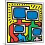 Untitled Pop Art-Keith Haring-Mounted Giclee Print