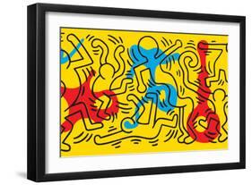 Untitled Pop Art-Keith Haring-Framed Premium Giclee Print