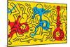 Untitled Pop Art-Keith Haring-Mounted Premium Giclee Print