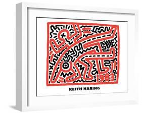 Untitled Pop Art-Keith Haring-Framed Giclee Print