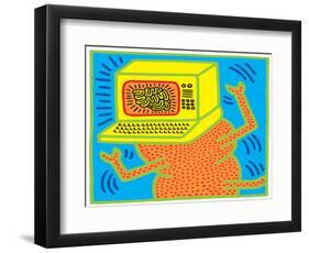 Untitled Pop Art-Keith Haring-Framed Premium Giclee Print