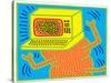 Untitled Pop Art-Keith Haring-Stretched Canvas
