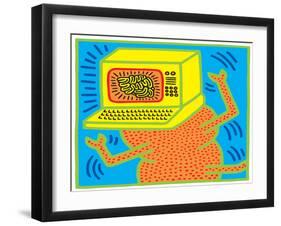 Untitled Pop Art-Keith Haring-Framed Giclee Print