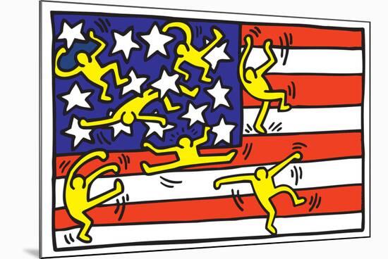 Untitled Pop Art-Keith Haring-Mounted Giclee Print