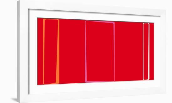 Untitled (Red), 2013-Carl Abbott-Framed Serigraph