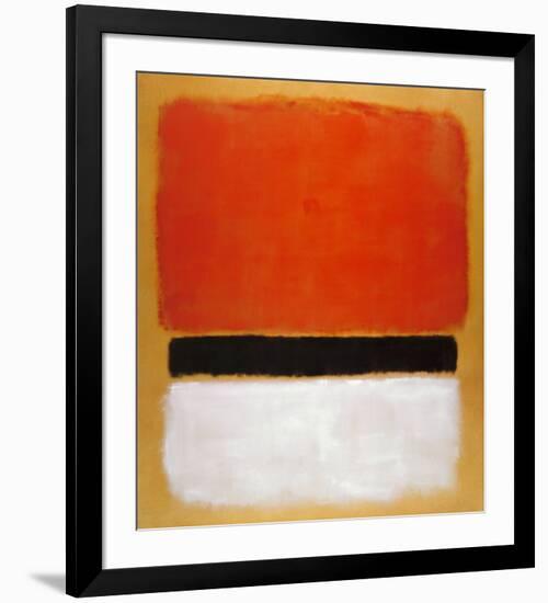 Untitled (Red, Black, White on Yellow), 1955-Mark Rothko-Framed Art Print