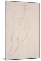 Untitled (Study for Red Stone Dancer), 1912 (Pencil on Paper)-Henri Gaudier-brzeska-Mounted Giclee Print