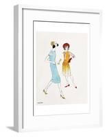 Untitled (Two Female Fashion Figures), c. 1960-Andy Warhol-Framed Art Print