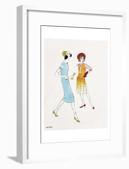 Untitled (Two Female Fashion Figures), c. 1960-Andy Warhol-Framed Art Print