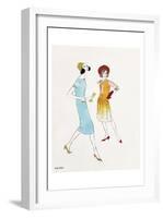 Untitled (Two Female Fashion Figures), c. 1960-Andy Warhol-Framed Art Print