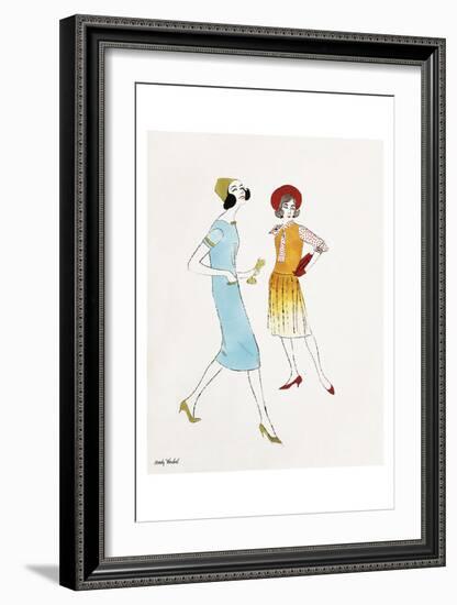 Untitled (Two Female Fashion Figures), c. 1960-Andy Warhol-Framed Art Print